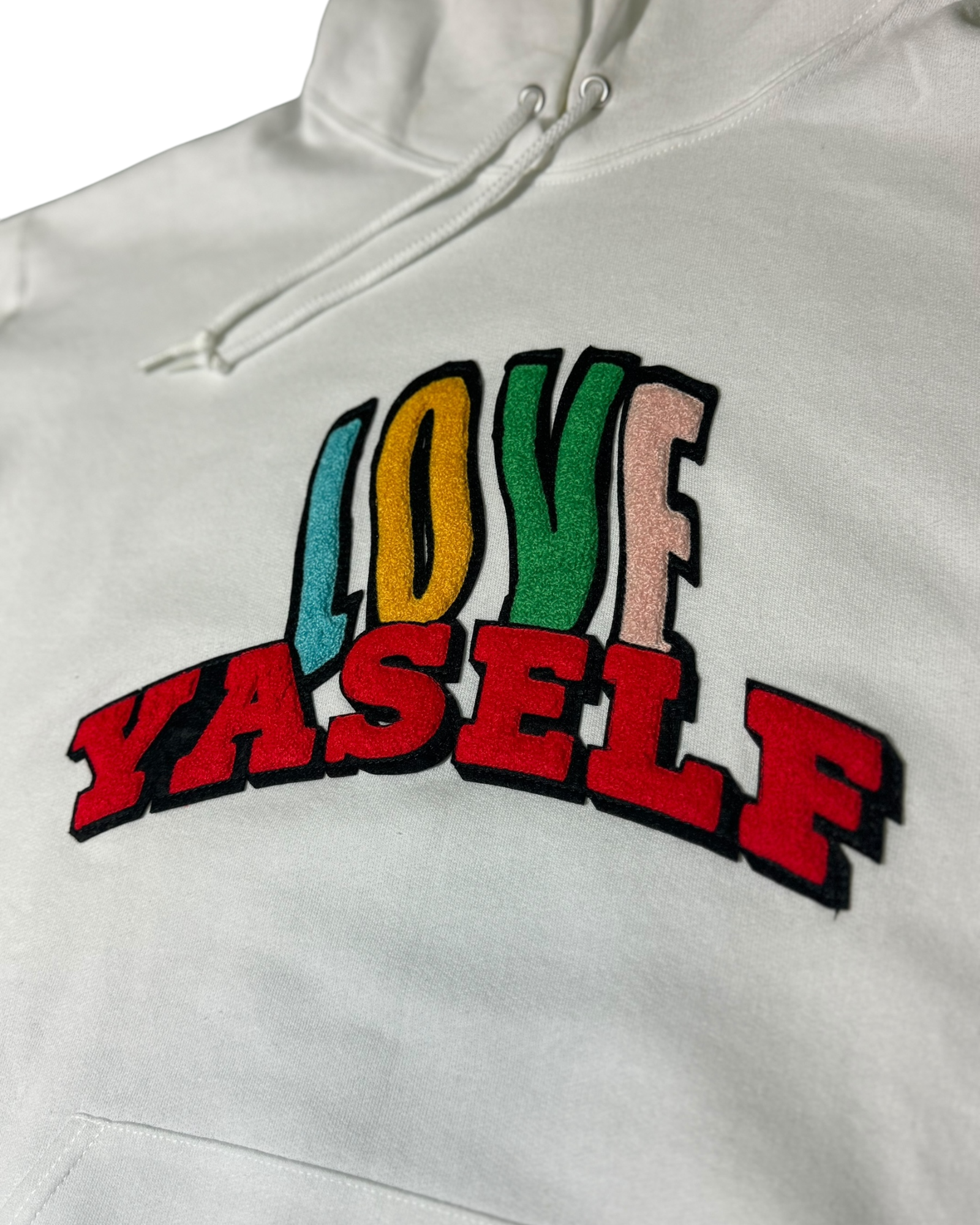White Love Yaself Ripple Effect Hoodie