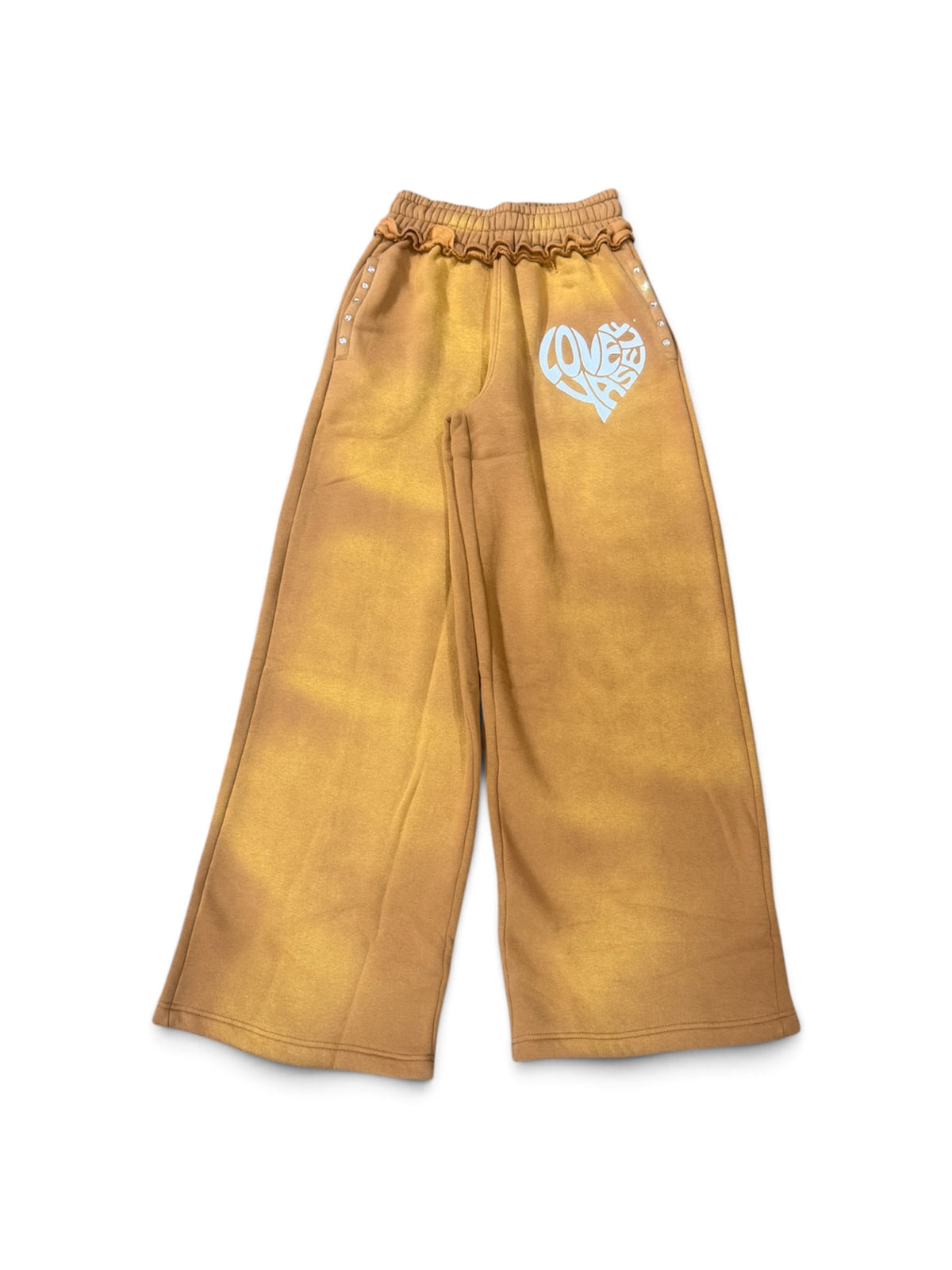 “Wheat” Love Yaself Acid Wash Sweats