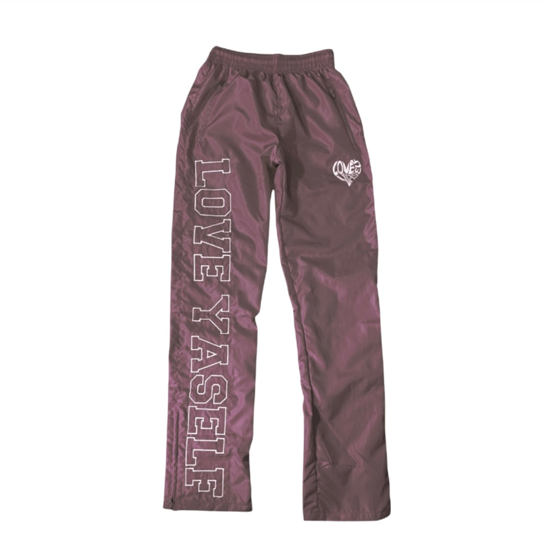 Brown & Cream Love Yaself Windbreaker Pants