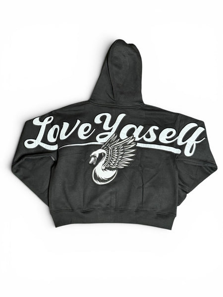 Black “Dove” Love Yaself Zip-Up Top – Love Yaself Company
