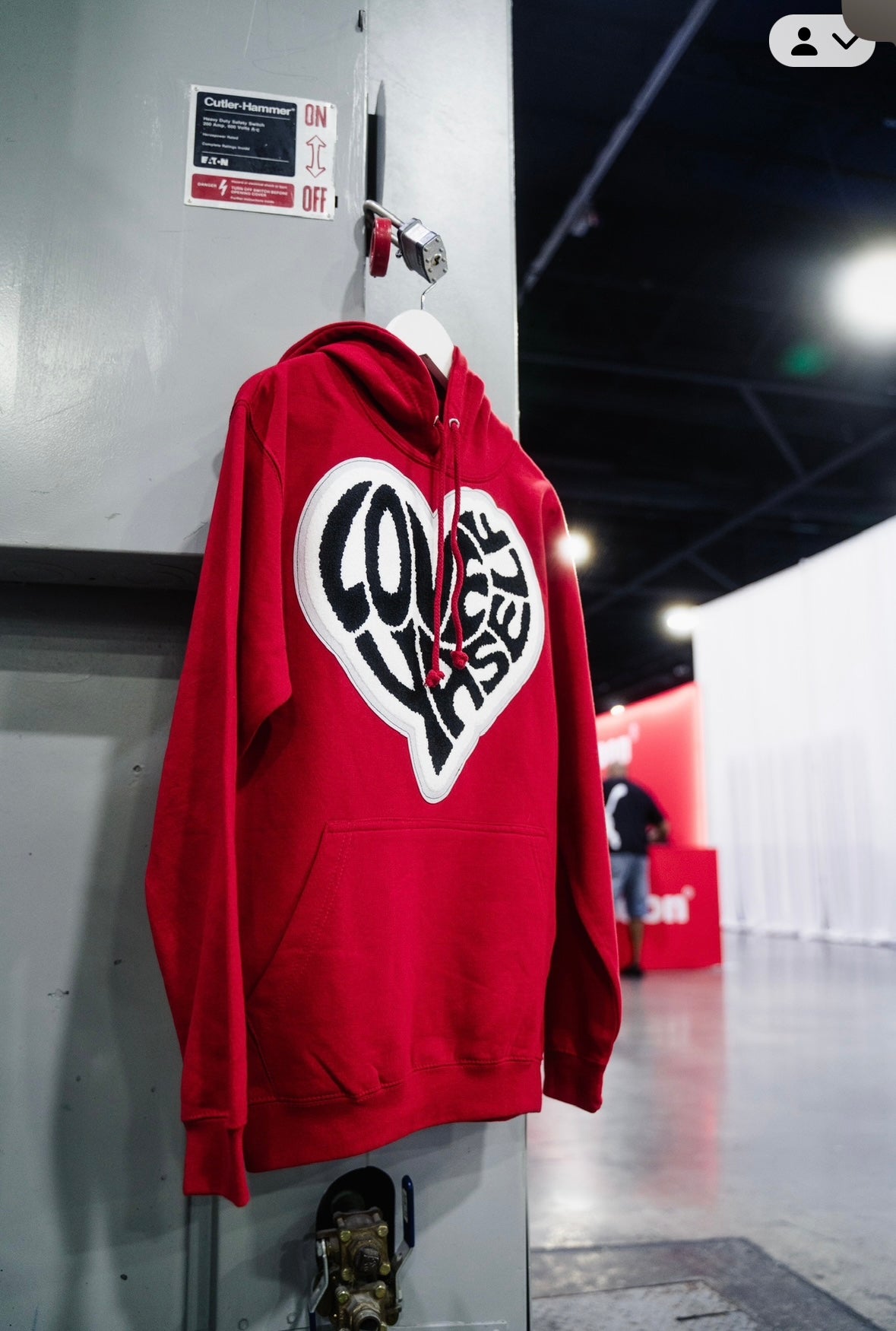 Red/Black Patch Hoodie