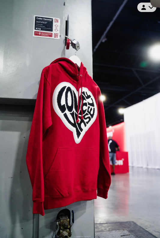 Red/Black Patch Hoodie