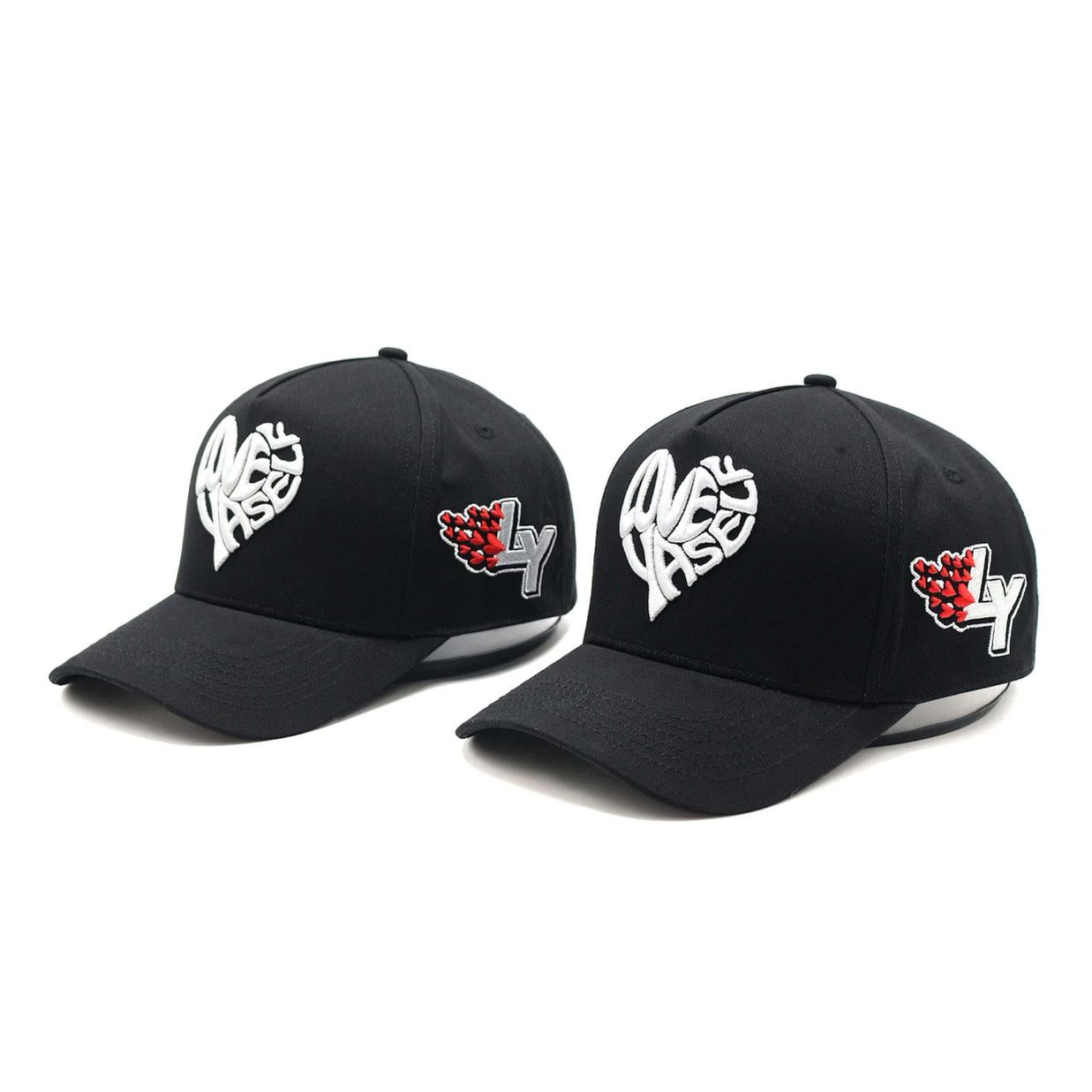 Black/White Love Yaself 5 Panel Embroidery Hat