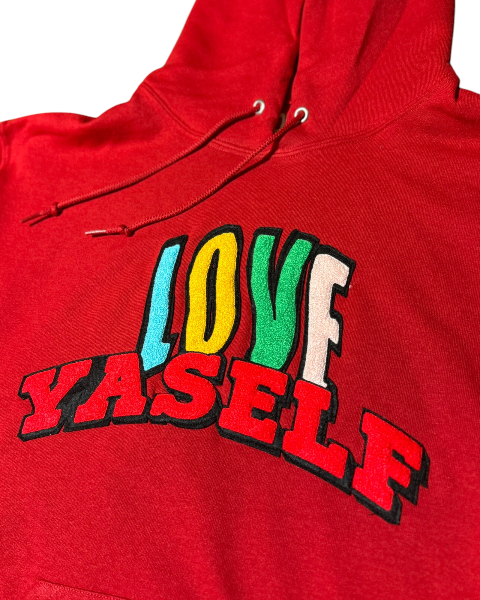 Red Love Yaself Ripple Effect Hoodie