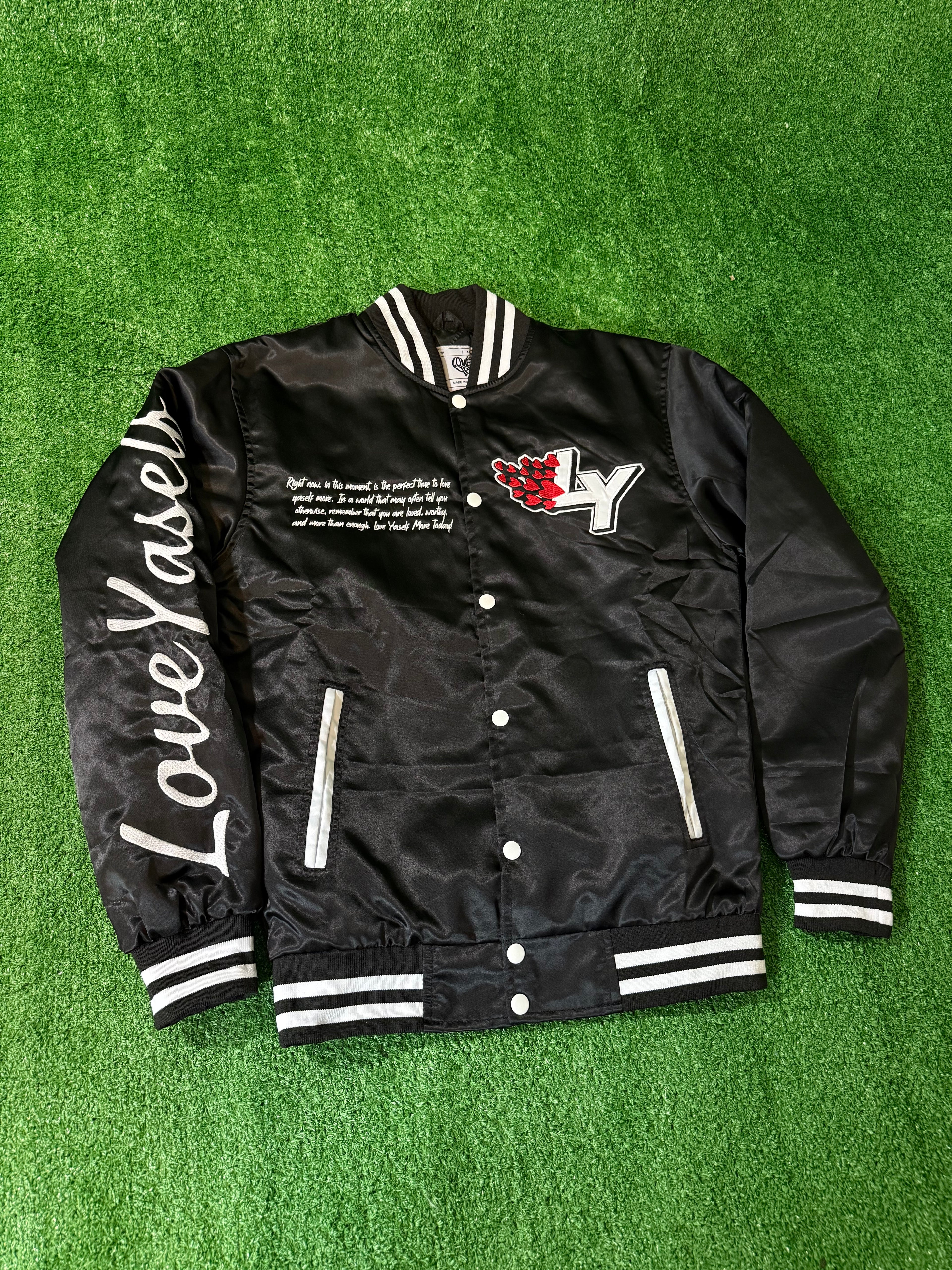 Black Love Yaself “I Am Loved” Varsity Jacket