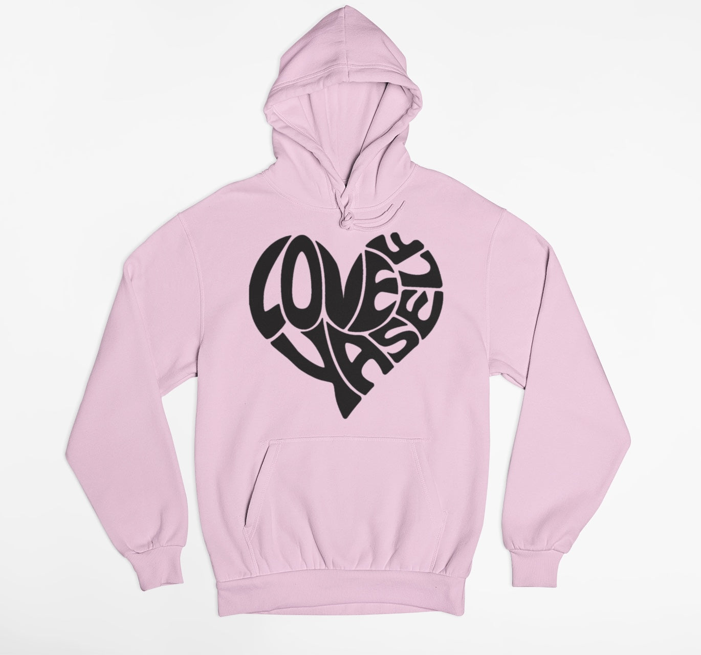 Light Pink/Black Love Yaself Hoodie