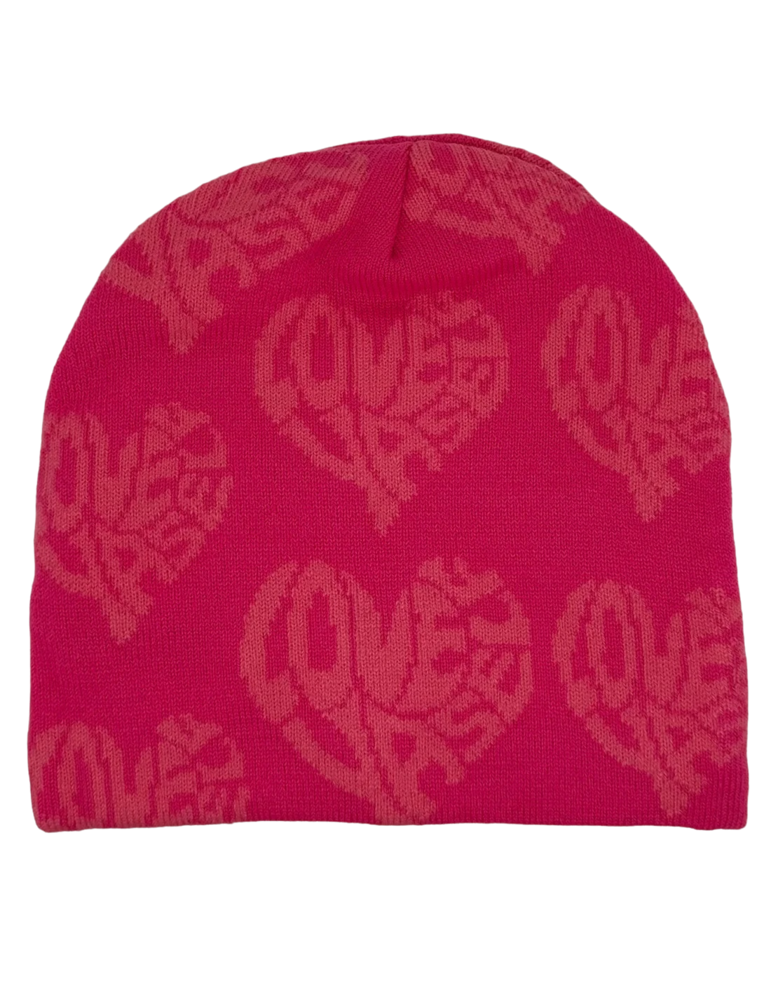 Pink & Light Pink Love Yaself Beanie