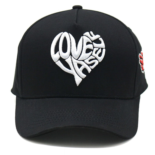 Black/White Love Yaself 5 Panel Embroidery Hat