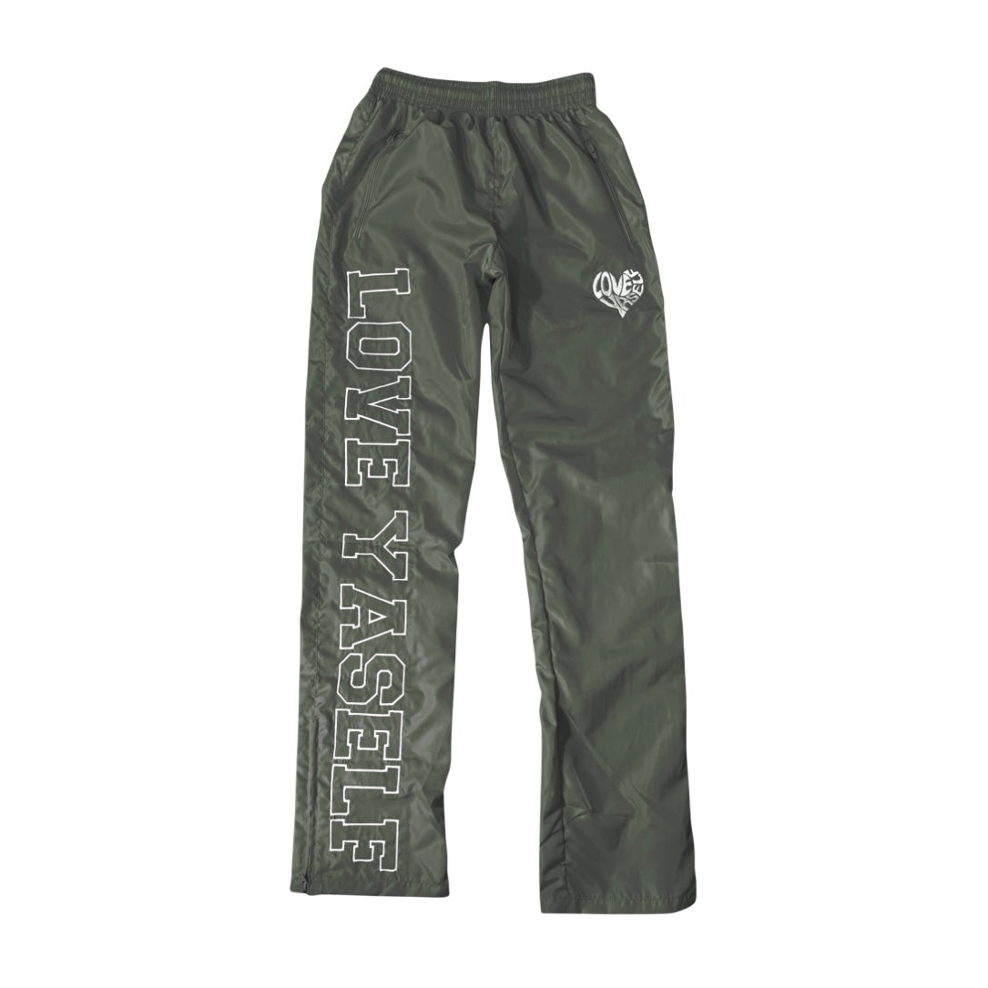 Olive Green Love Yaself Windbreaker Pants