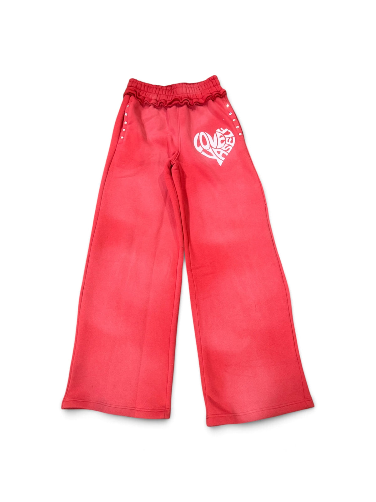 “Forbidden Cherry” Love Yaself Acid Wash Sweats
