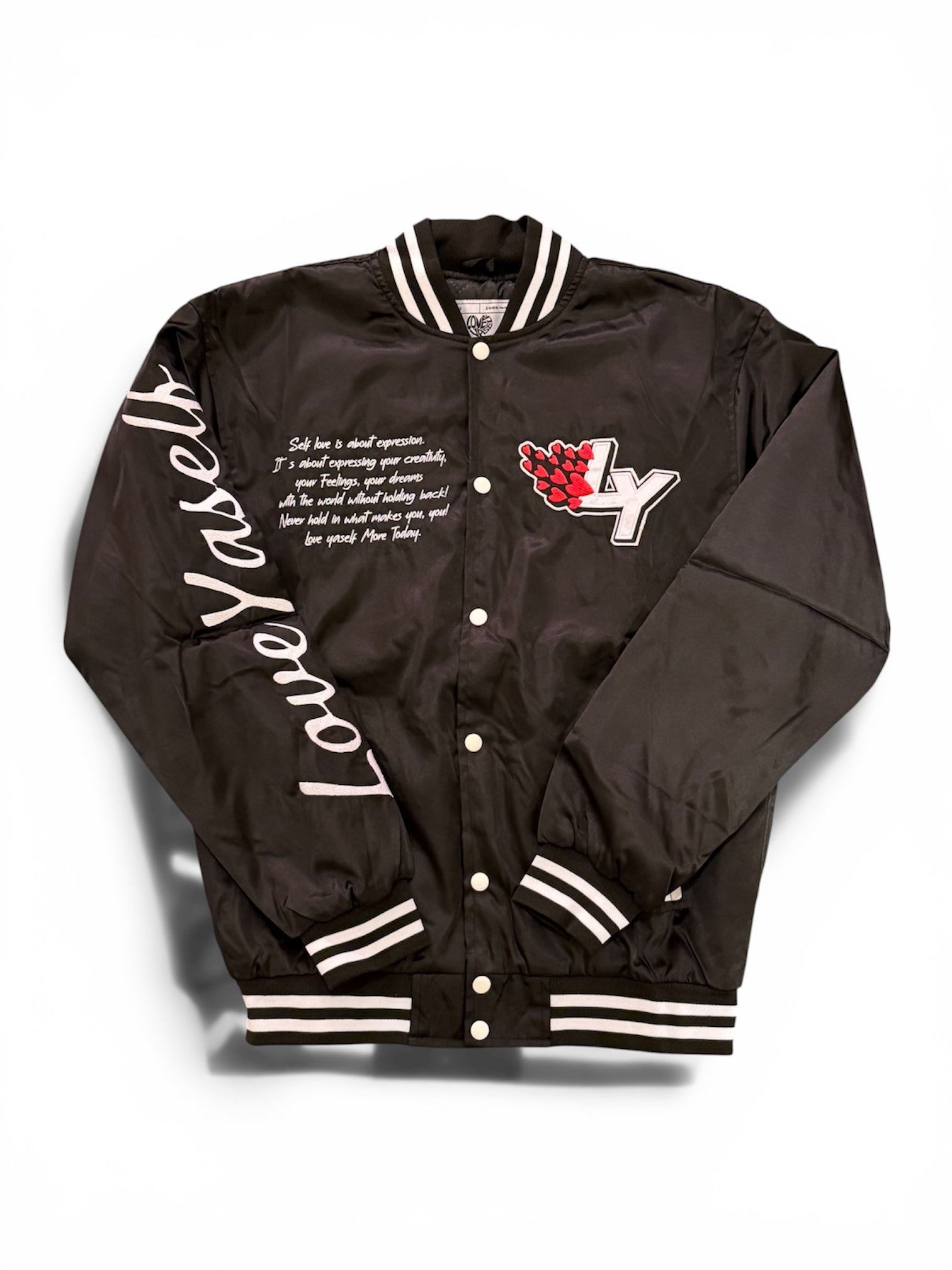 Black Love Yaself “Expression” Varsity Jacket