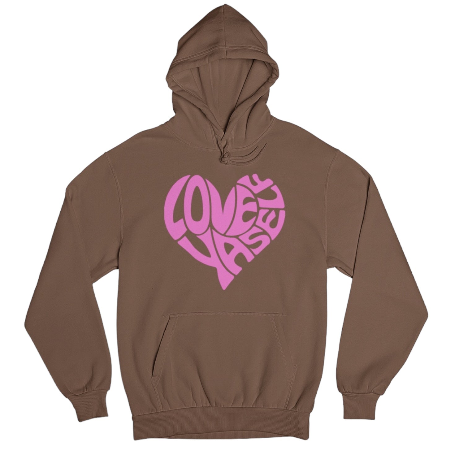 Brown & Pink Classic Love Yaself Hoodie