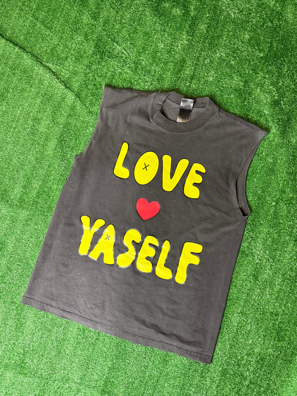 Love Yaself More Grey Tank
