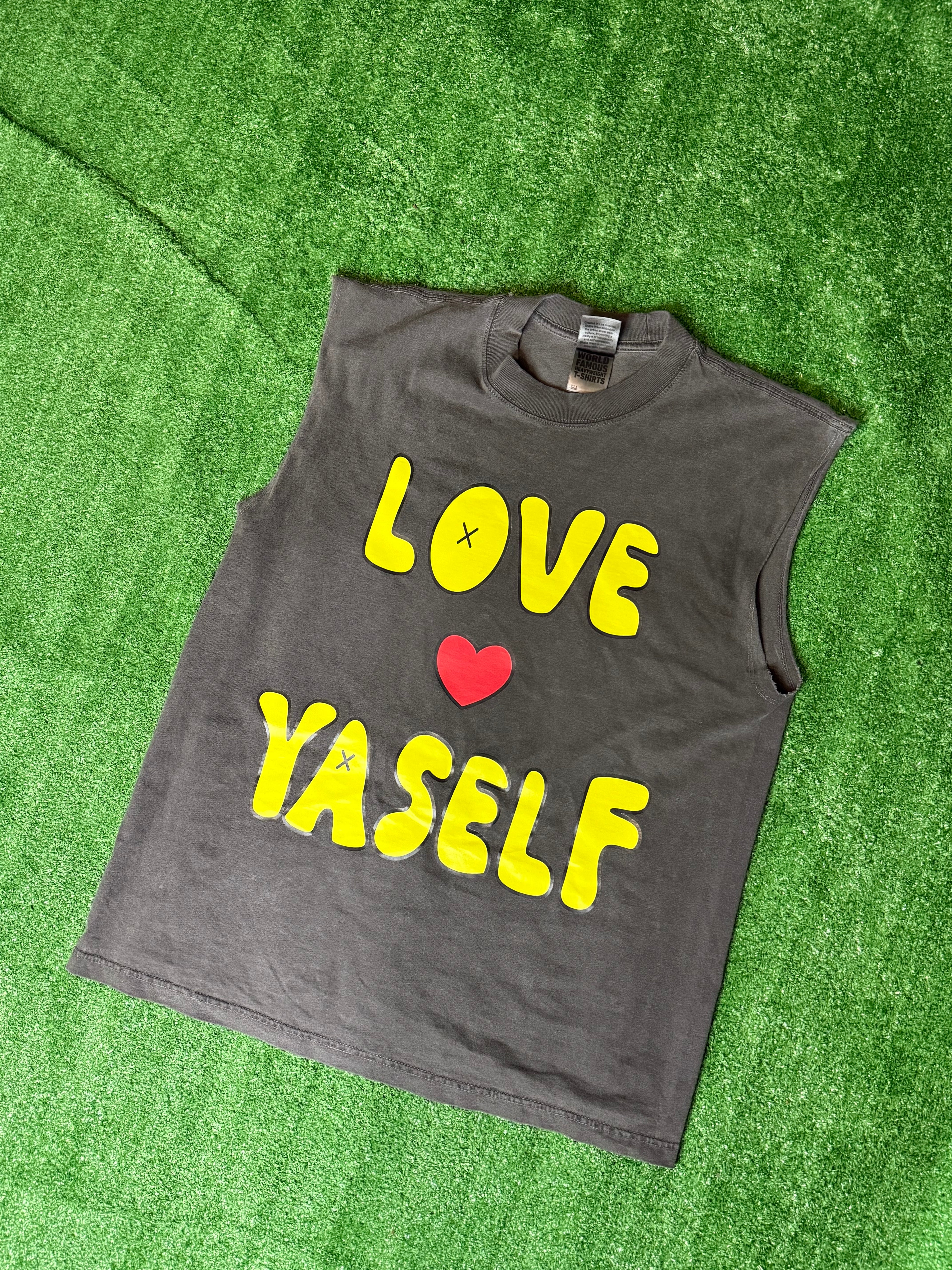 Love Yaself More Grey Tank