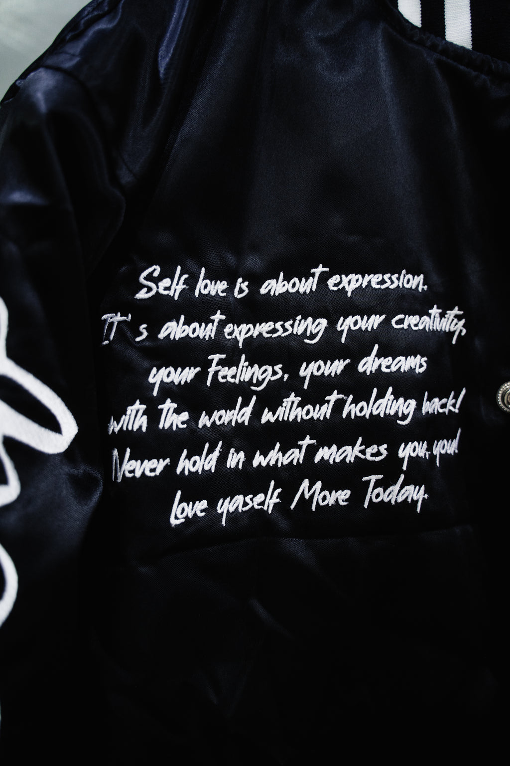 Black Love Yaself “Expression” Varsity Jacket
