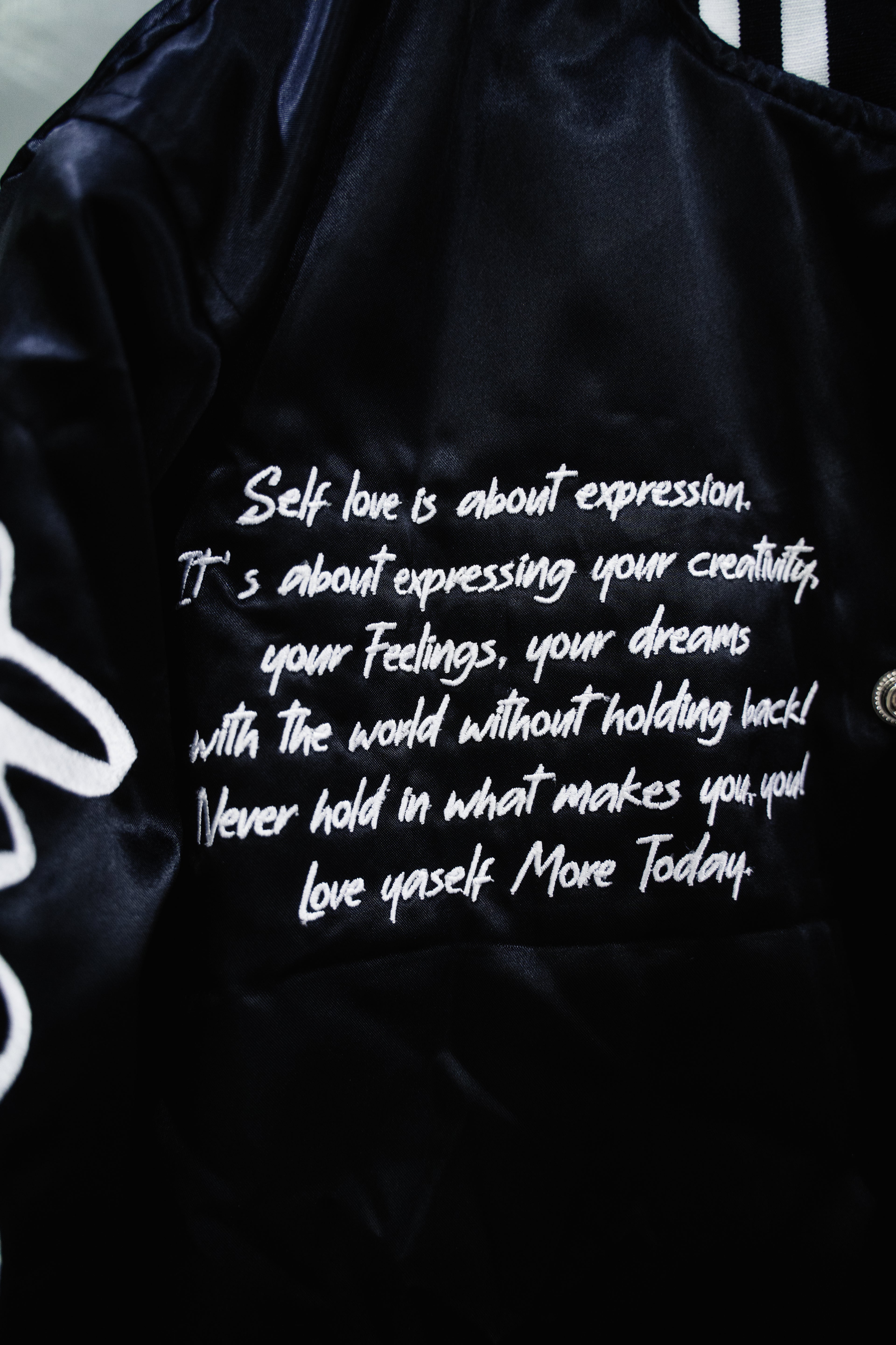 Black Love Yaself “Expression” Varsity Jacket