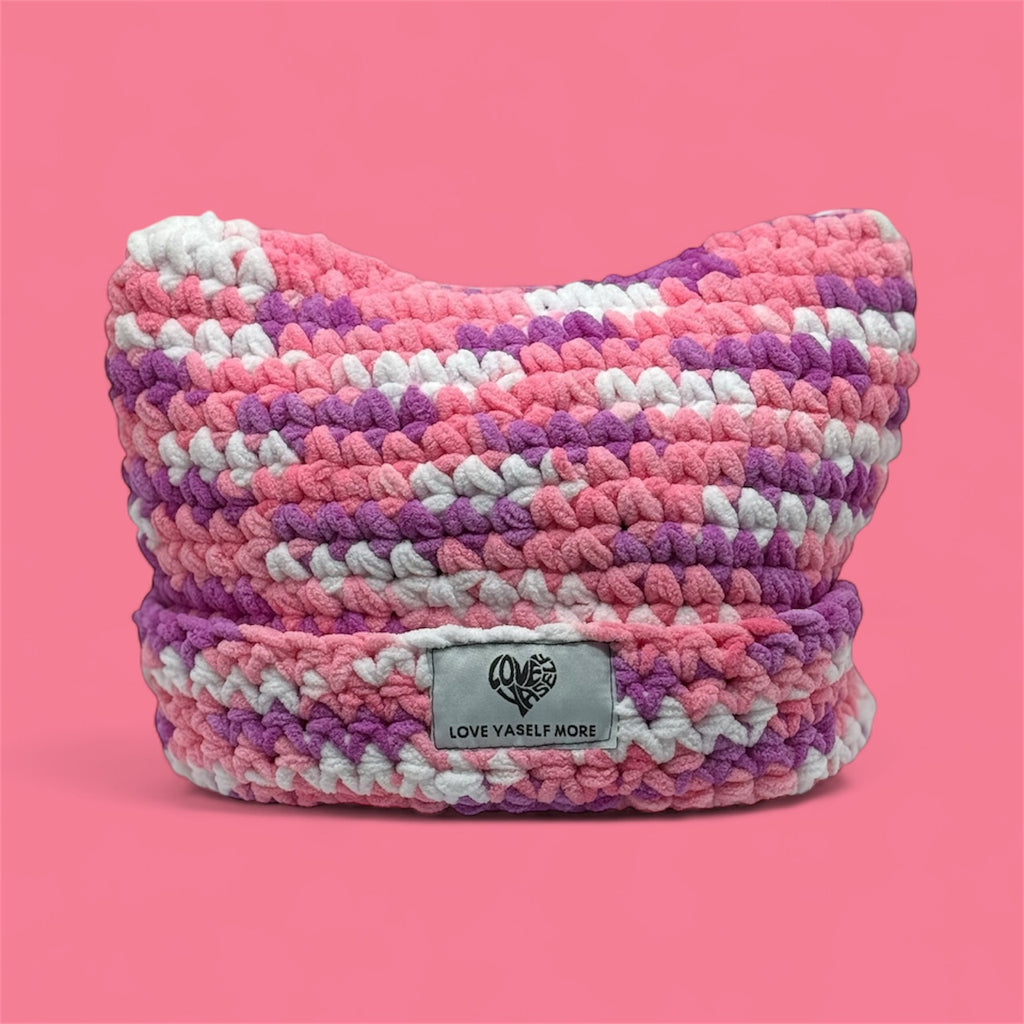 LYM Bubble Gum Crocheted Beanie