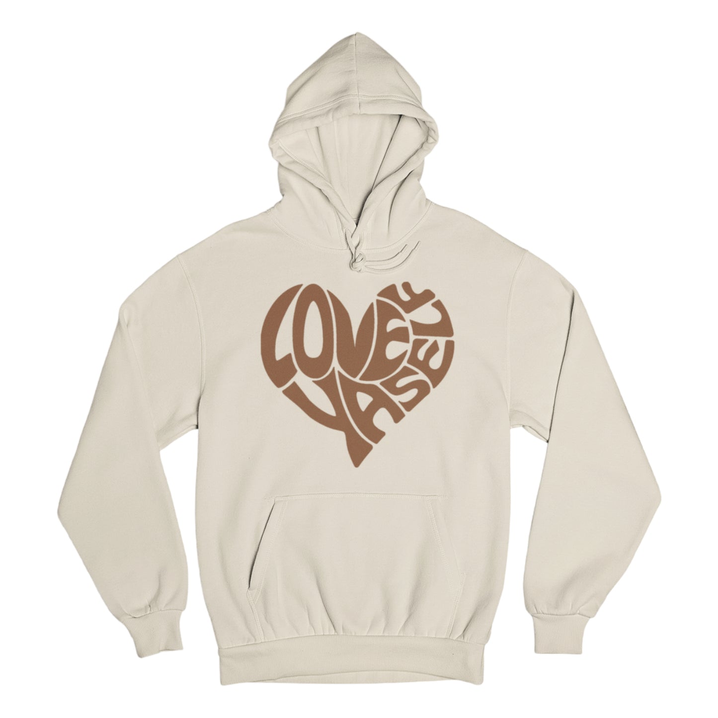 Cream & Brown Love Yaself Hoodie