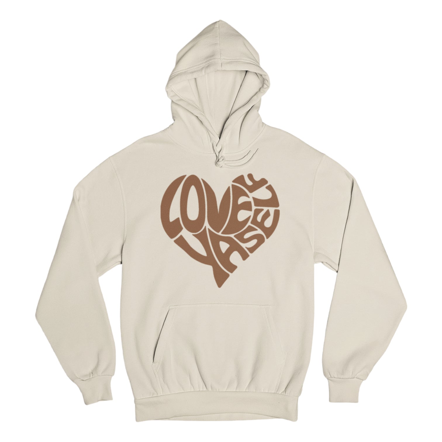 Cream & Brown Classic Love Yaself Hoodie