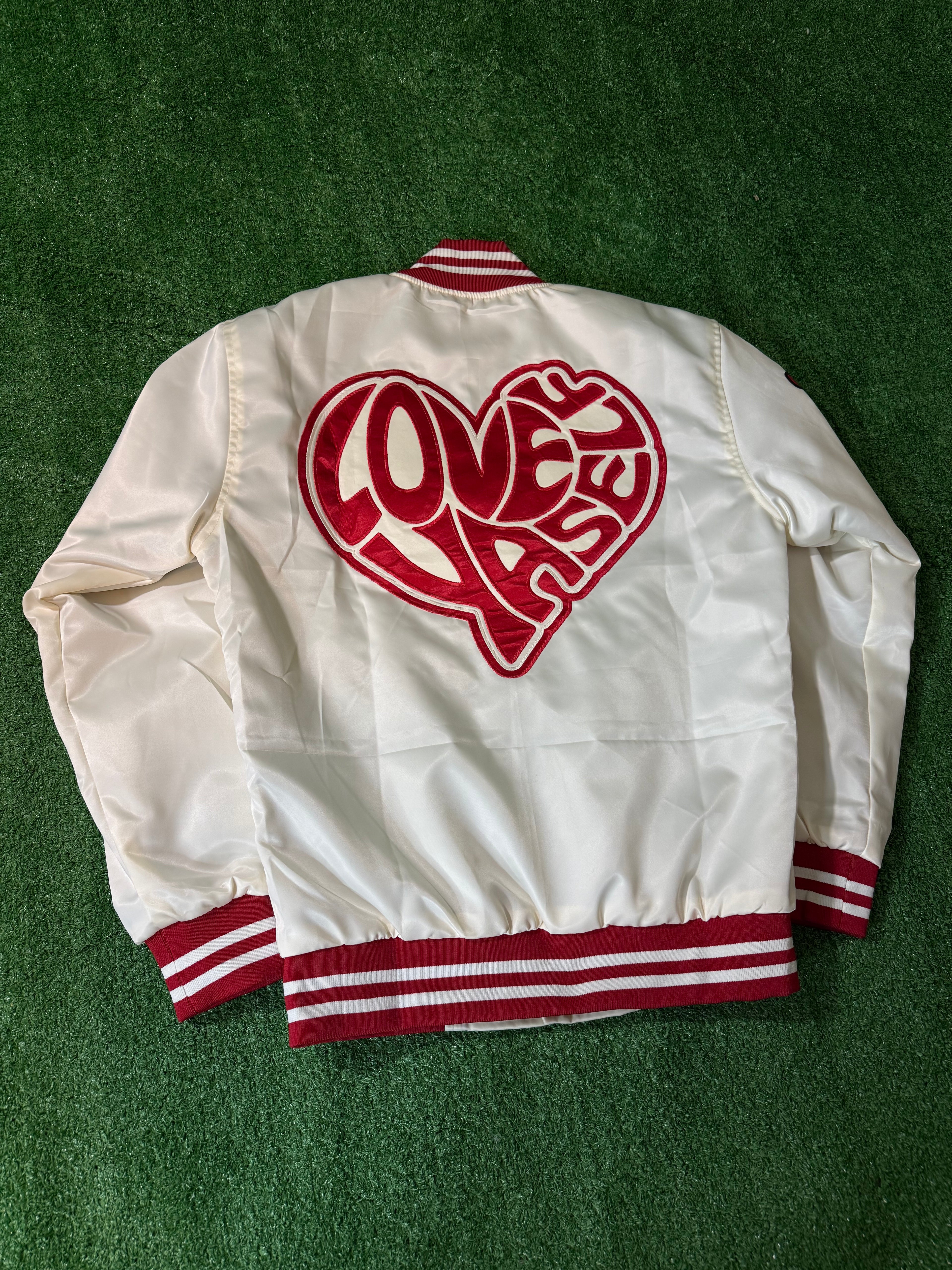 Light Cream Love Yaself “I Am Loved” Varsity Jacket