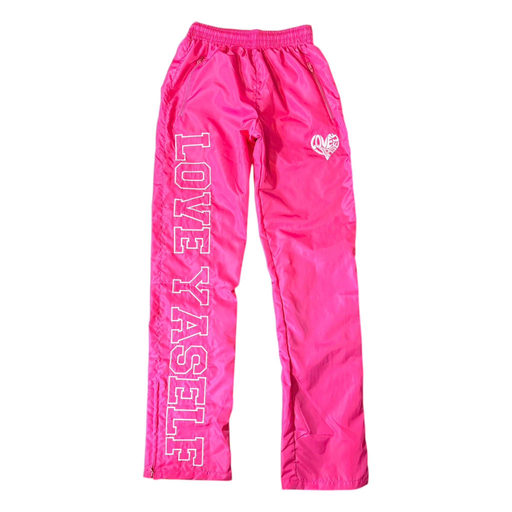 Hot Pink Love Yaself Windbreaker Pants