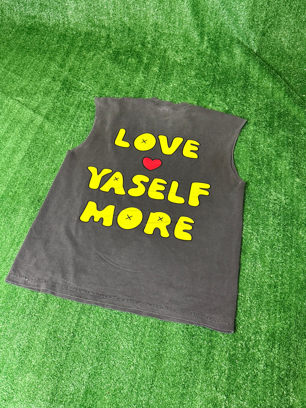 Love Yaself More Grey Tank