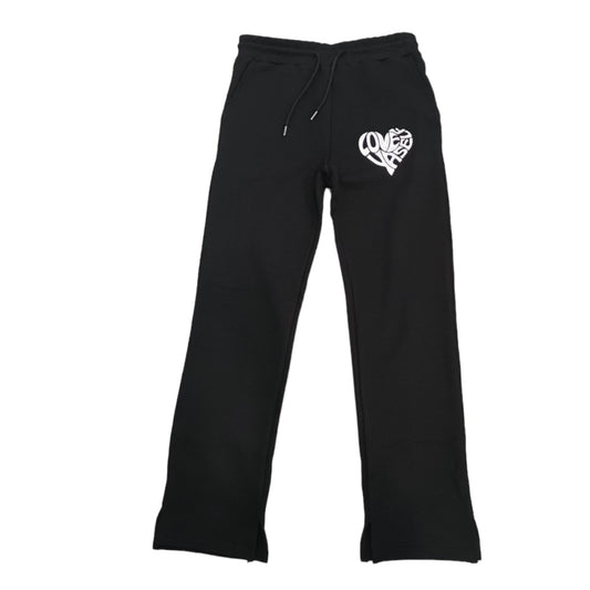 BLACK LOVE YASELF FLARE JOGGER BOTTOMS