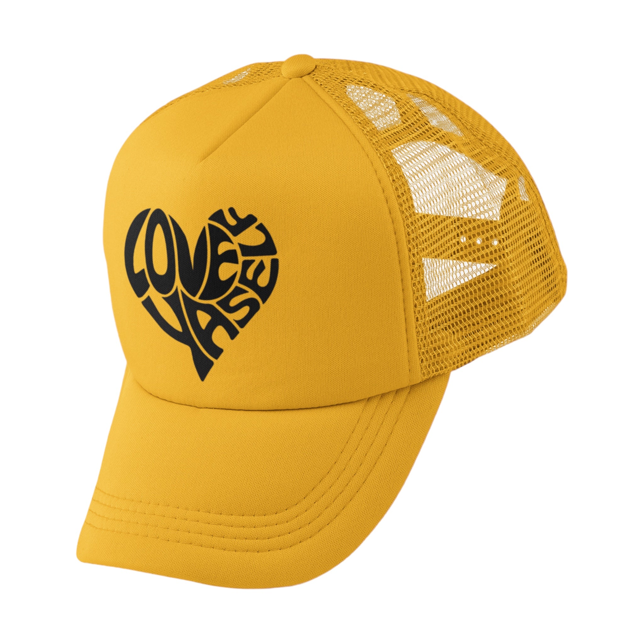 Mustard & Black Love Yaself Trucker Hat