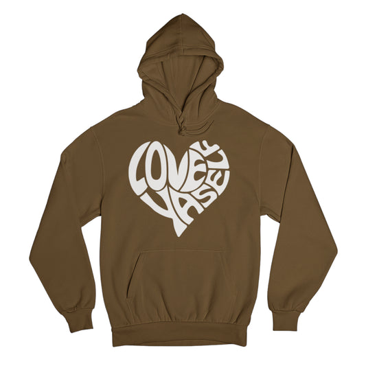 Brown & White Love Yaself Hoodie